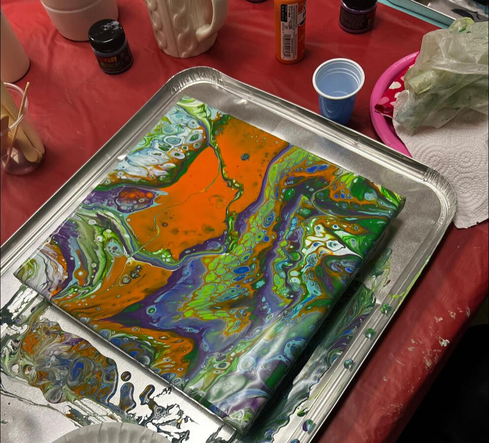 Paint Pouring Session Results Paint Pouring Session Results