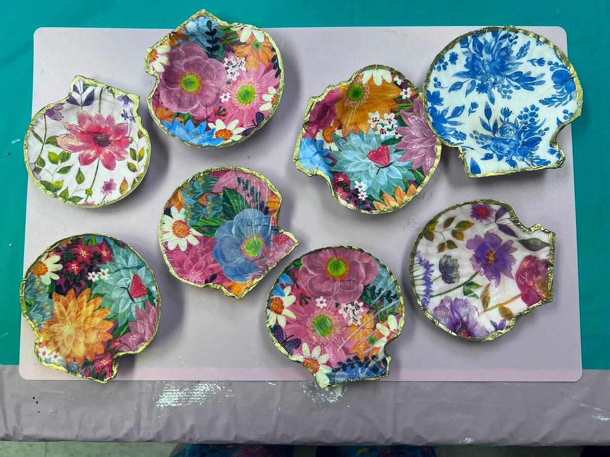Decoupage & seashells