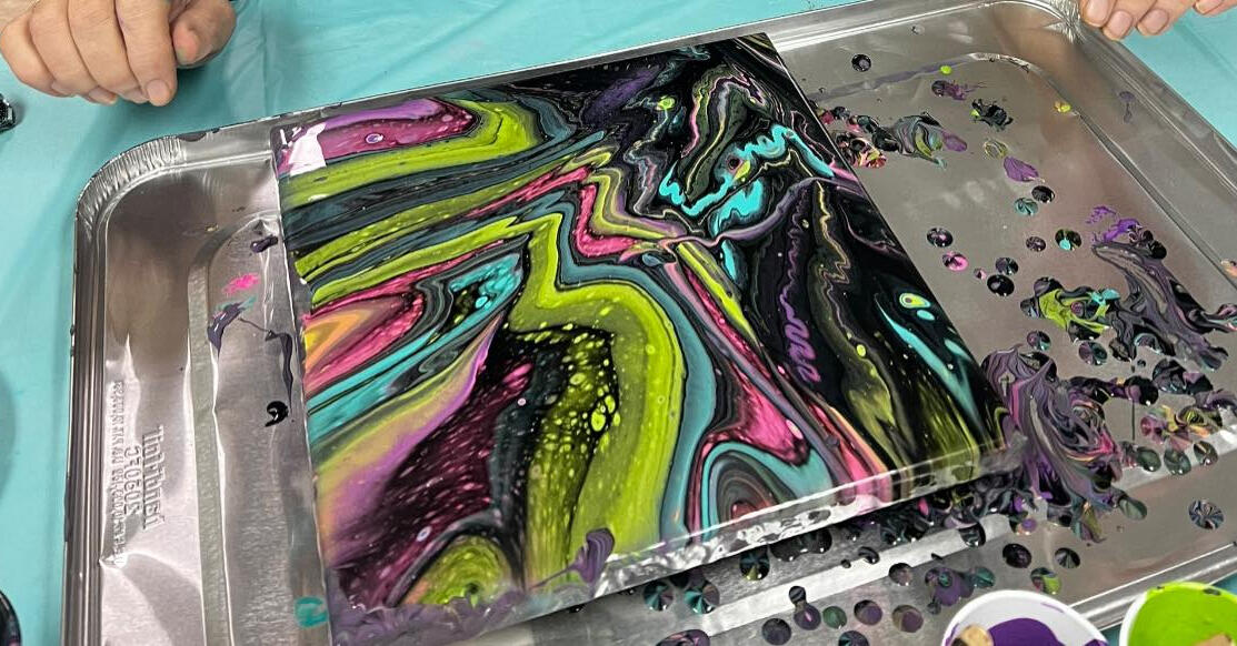 Paint Pouring Session Results Paint Pouring Session Results